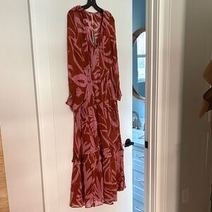 by Anthropologie sheer maxi dress XS, NWT